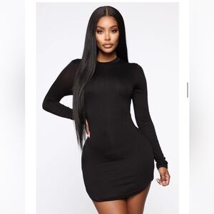 Fashion Nova Beverly Hills Tunis Dress- Black - XS